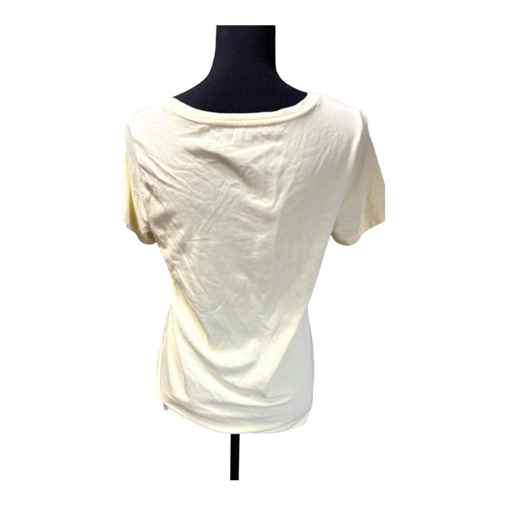 Soft Surroundings light butter yellow, short-sleeved t-shirt - Picture 4 of 5
